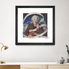 Albert Einstein by Asya Mitskevich on GIANT ART - blue digital painting