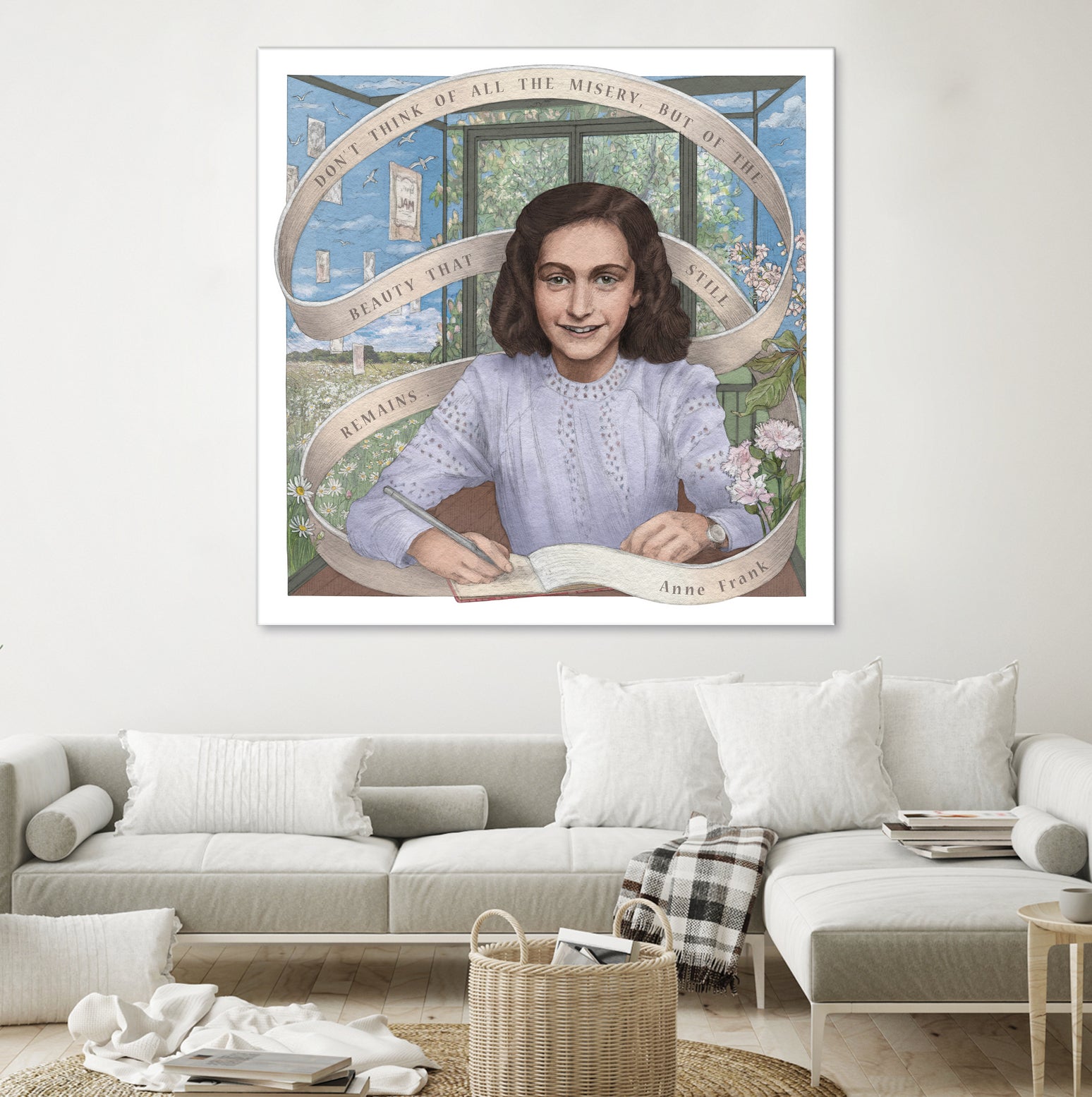 Anne Frank by Asya Mitskevich on GIANT ART - pink digital painting