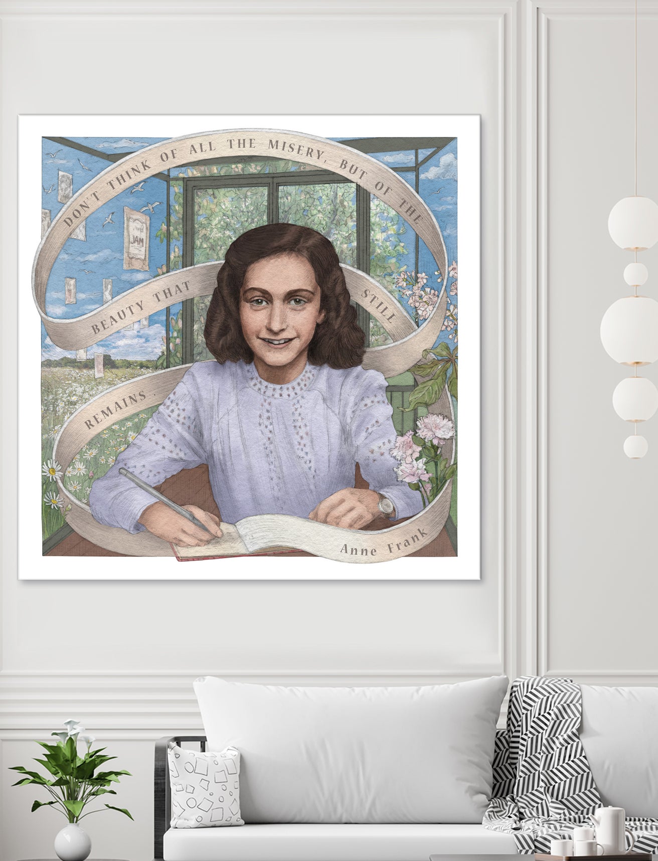 Anne Frank by Asya Mitskevich on GIANT ART - pink digital painting