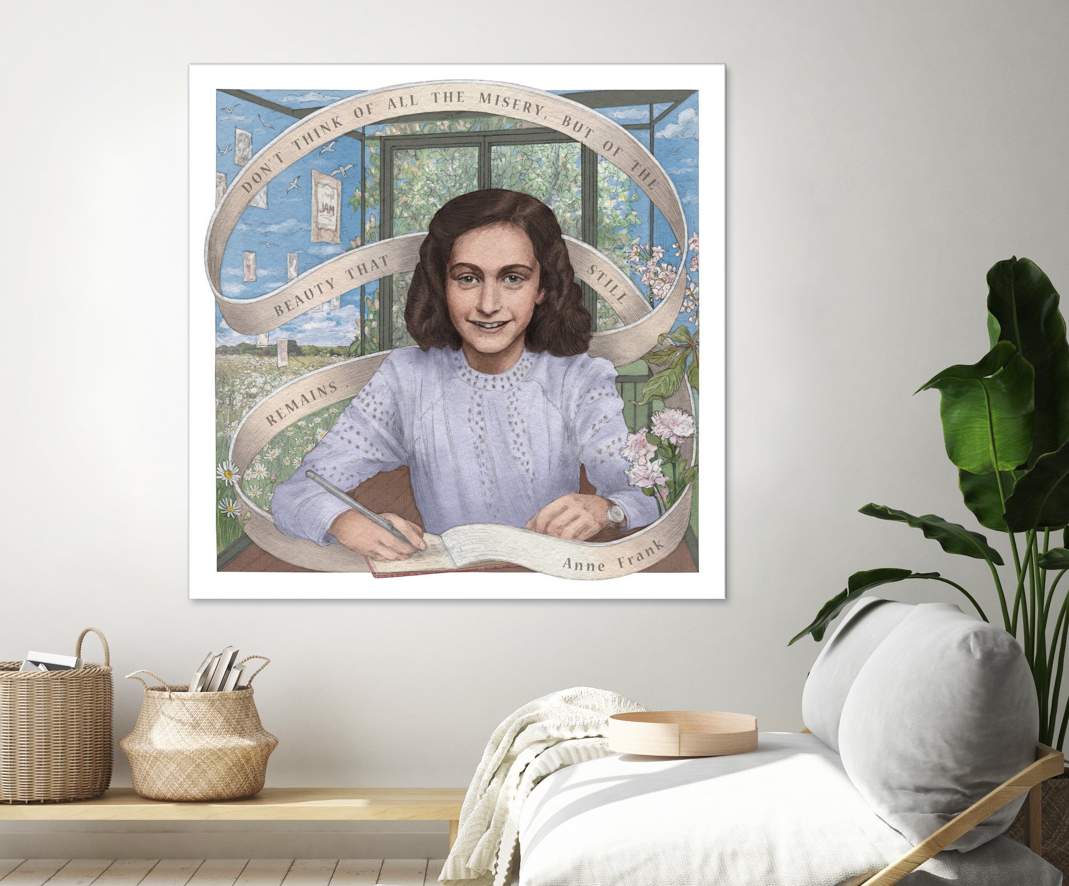 Anne Frank by Asya Mitskevich on GIANT ART - pink digital painting