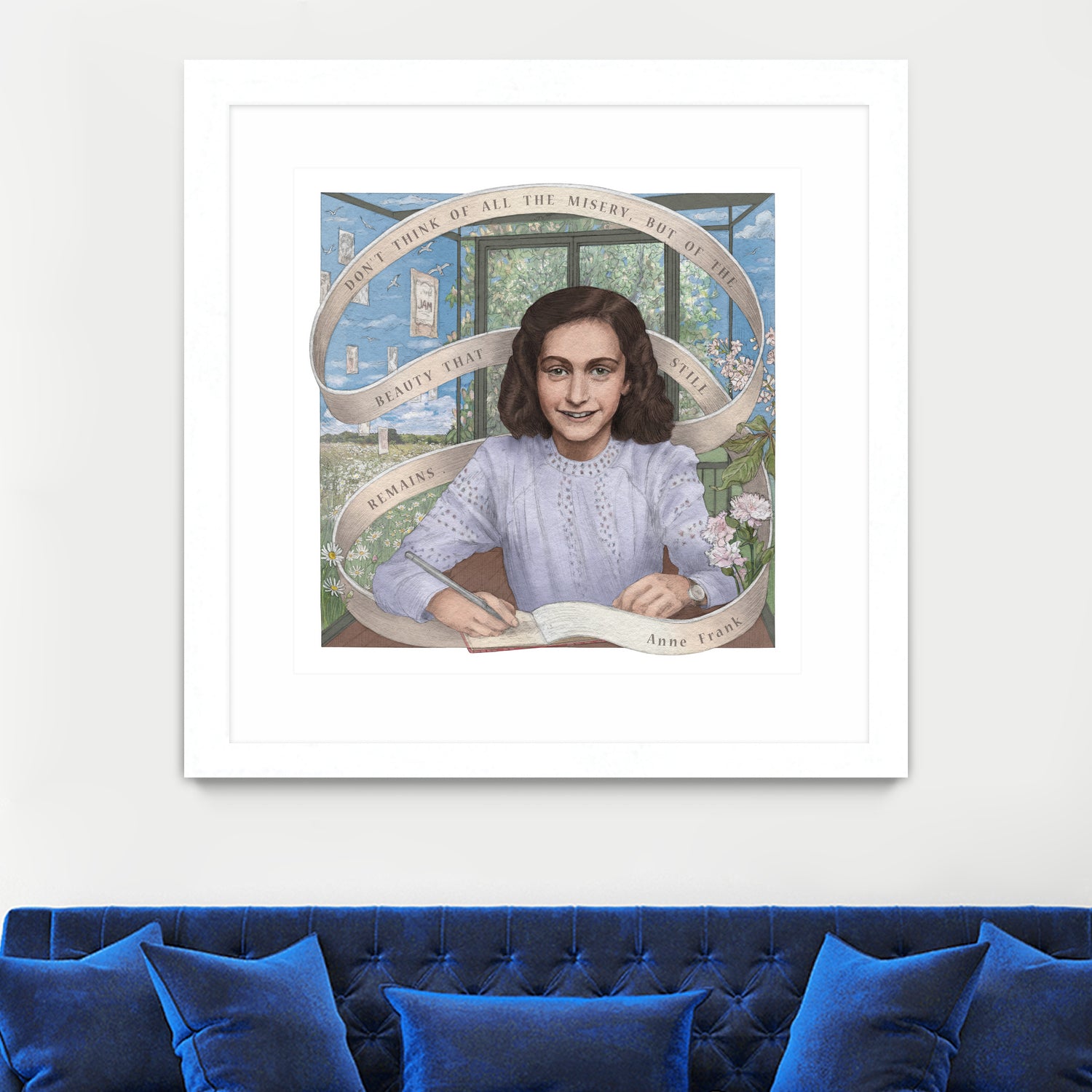 Anne Frank by Asya Mitskevich on GIANT ART - pink digital painting