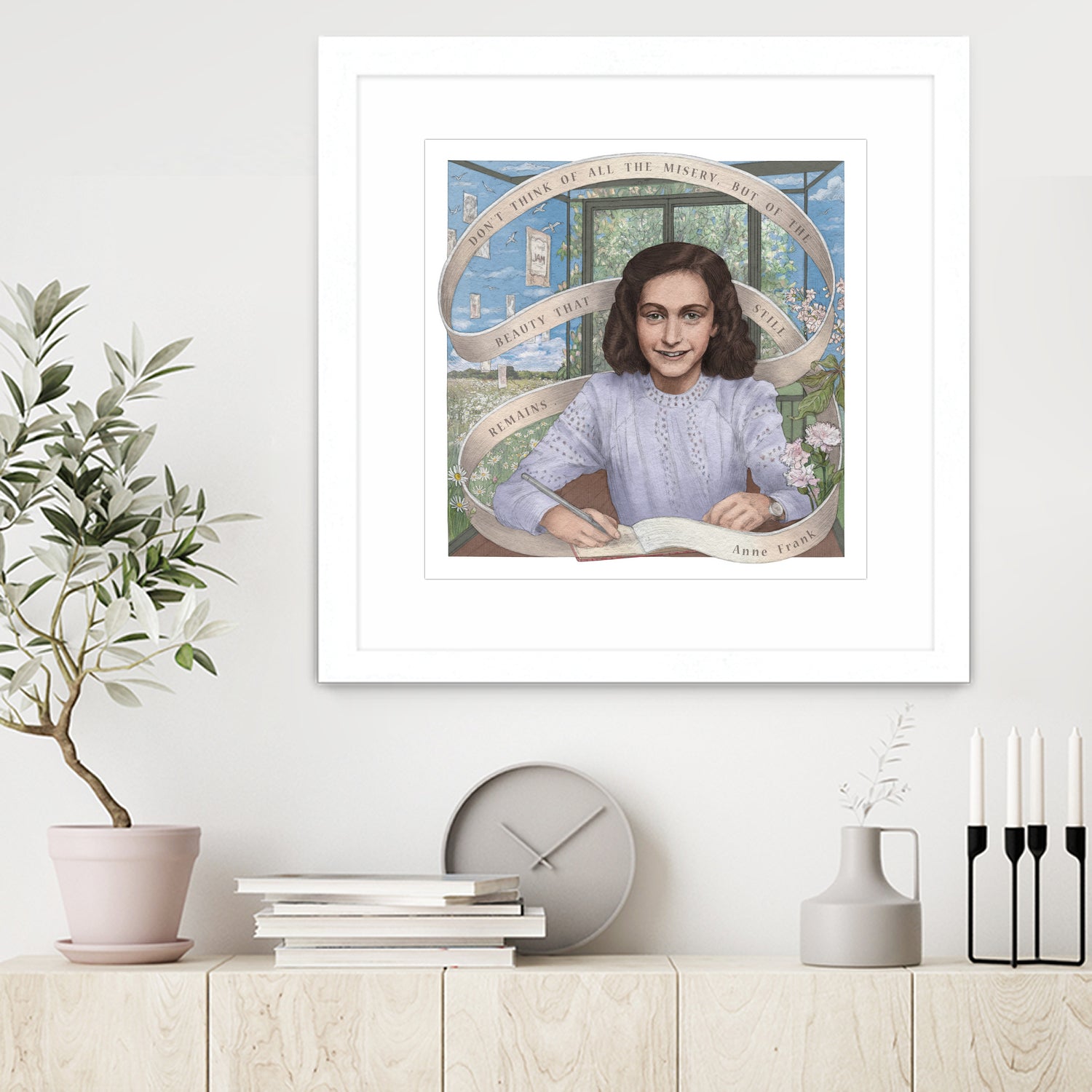 Anne Frank by Asya Mitskevich on GIANT ART - pink digital painting