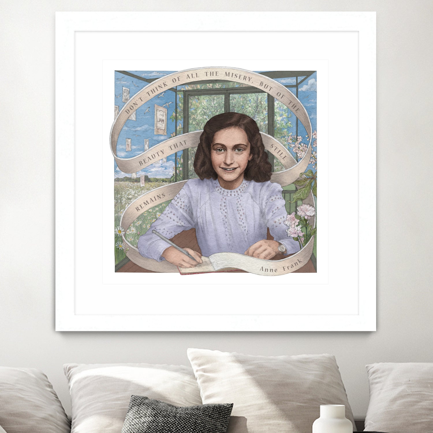 Anne Frank by Asya Mitskevich on GIANT ART - pink digital painting