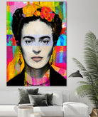 Frida Kahlo by Stephen Chambers on GIANT ART - gray digital painting