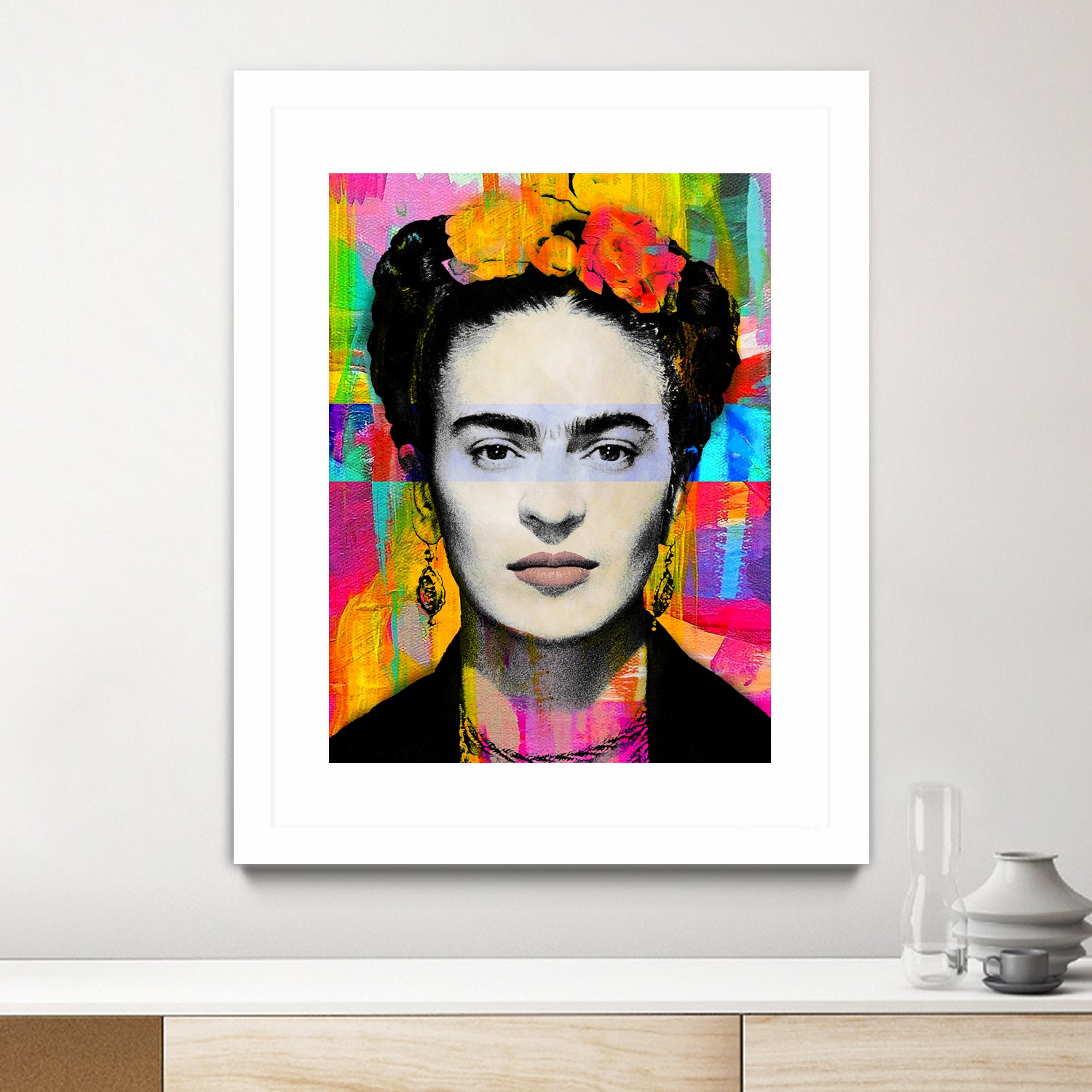 Frida Kahlo by Stephen Chambers on GIANT ART - gray digital painting