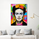 Frida Kahlo by Stephen Chambers on GIANT ART - gray digital painting