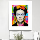 Frida Kahlo by Stephen Chambers on GIANT ART - gray digital painting