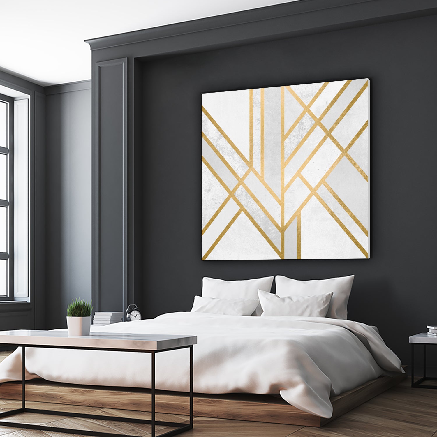 Art Deco Geometry by Elisabeth Fredriksson on GIANT ART - white digital painting