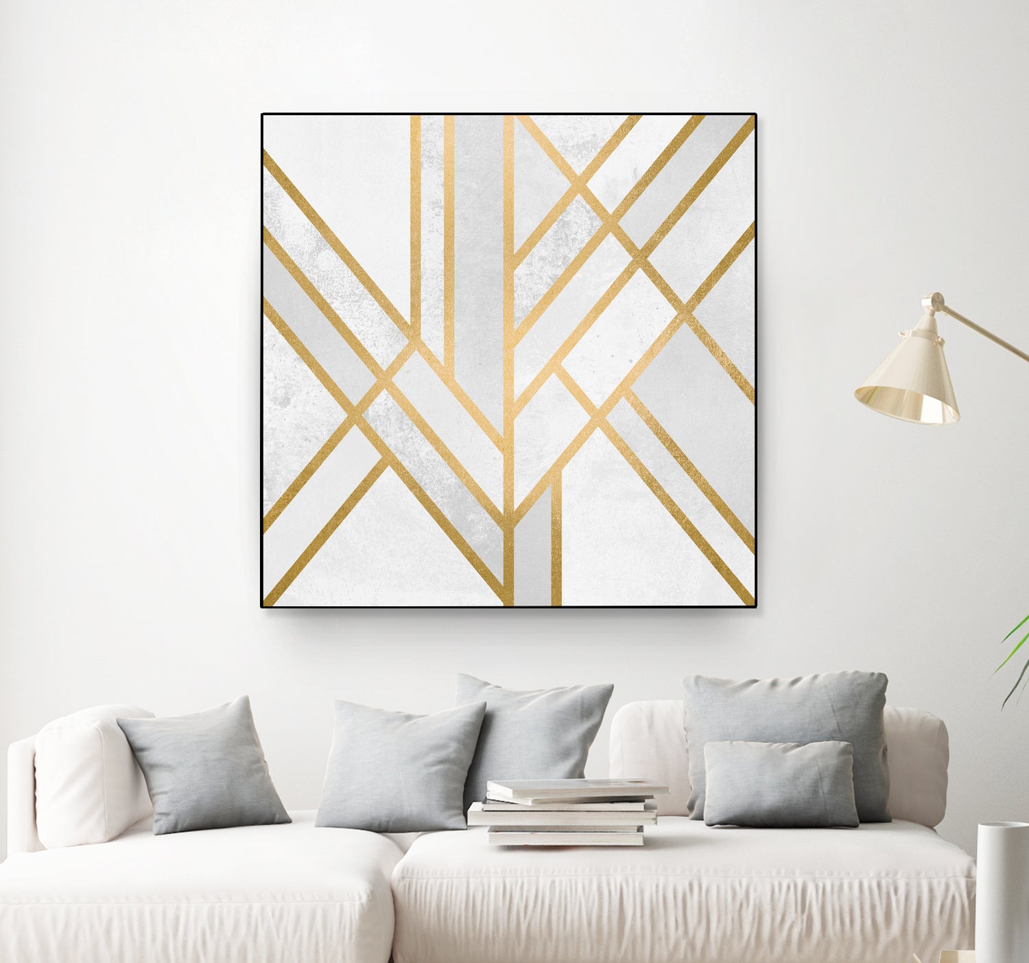 Art Deco Geometry by Elisabeth Fredriksson on GIANT ART - white digital painting