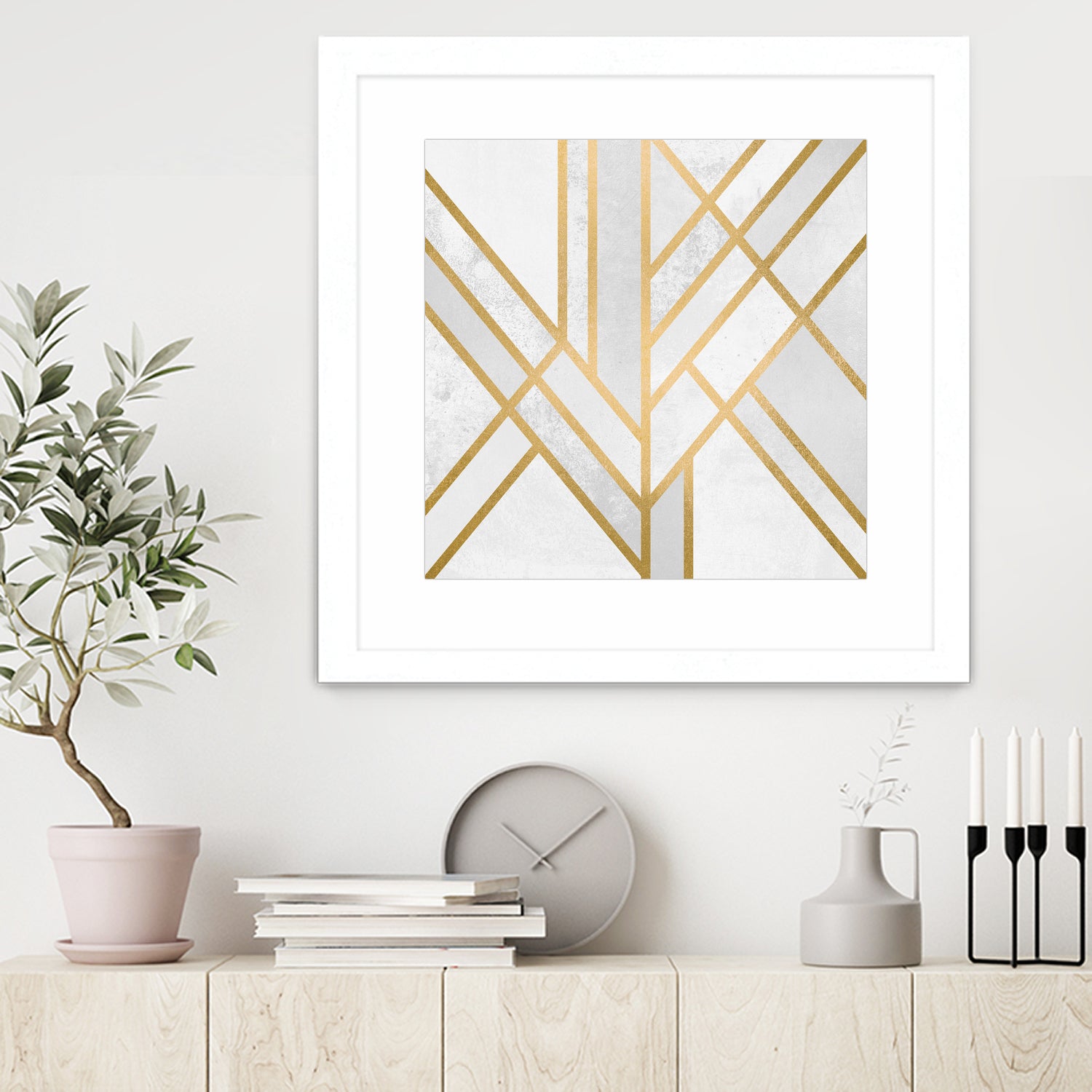 Art Deco Geometry by Elisabeth Fredriksson on GIANT ART - white digital painting