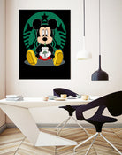 Disney Mickey Starbucks Lover by Nguyet Nguyen Thi Bich on GIANT ART - green character design