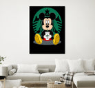 Disney Mickey Starbucks Lover by Nguyet Nguyen Thi Bich on GIANT ART - green character design