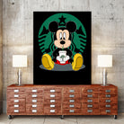 Disney Mickey Starbucks Lover by Nguyet Nguyen Thi Bich on GIANT ART - green character design