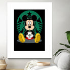 Disney Mickey Starbucks Lover by Nguyet Nguyen Thi Bich on GIANT ART - green character design