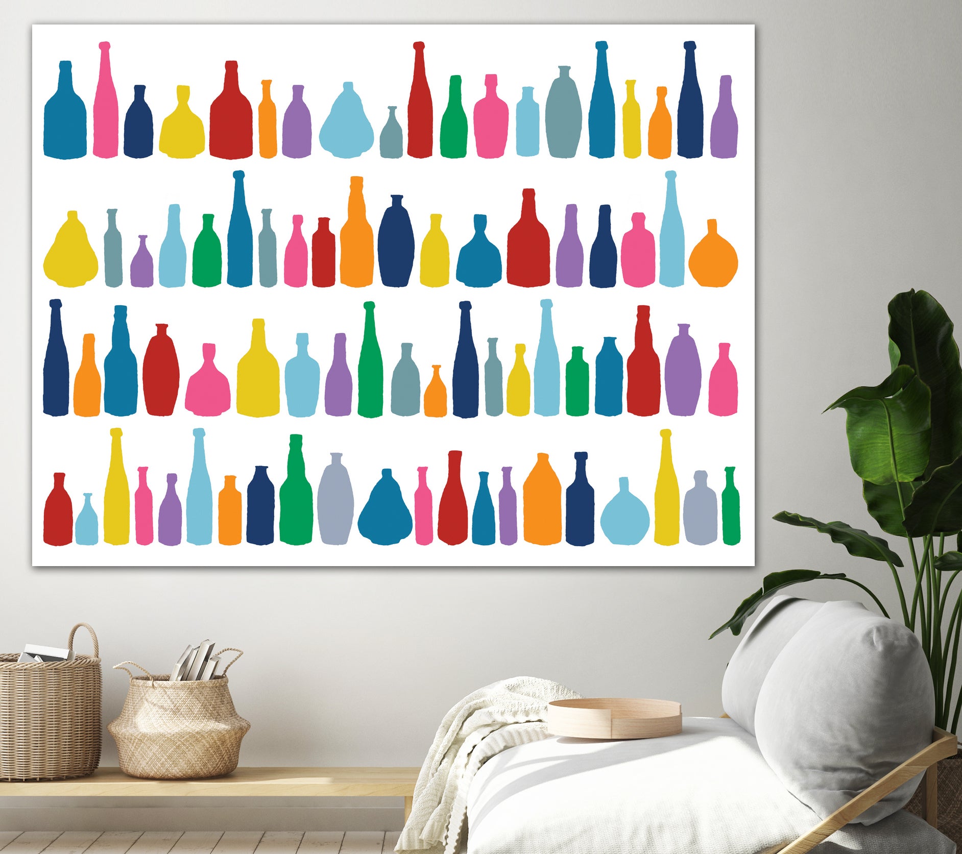 Bottles Multi by Emeline Tate-Robertson on GIANT ART - blue digital painting