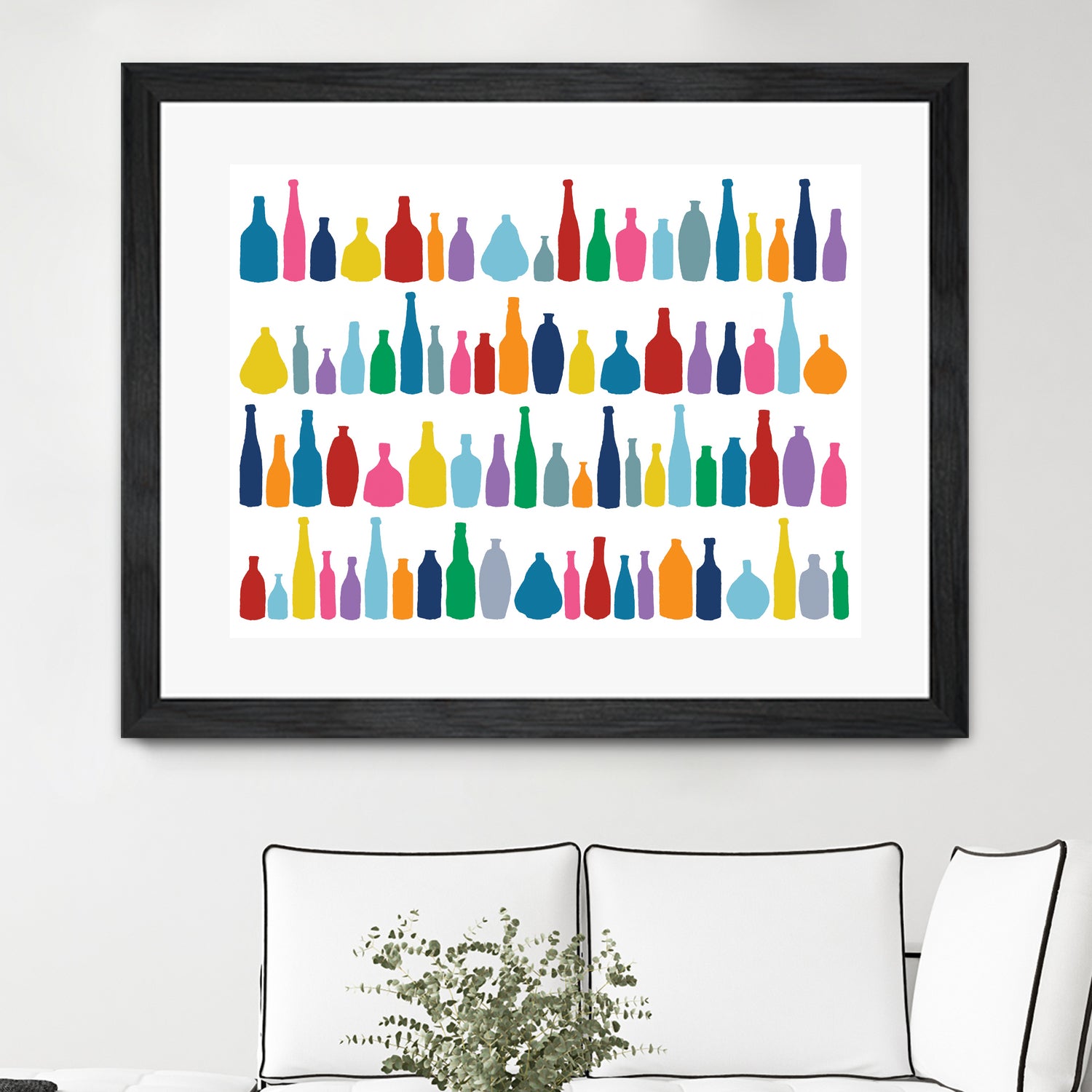 Bottles Multi by Emeline Tate-Robertson on GIANT ART - blue digital painting