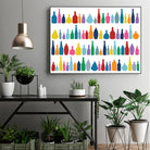 Bottles Multi by Emeline Tate-Robertson on GIANT ART - blue digital painting