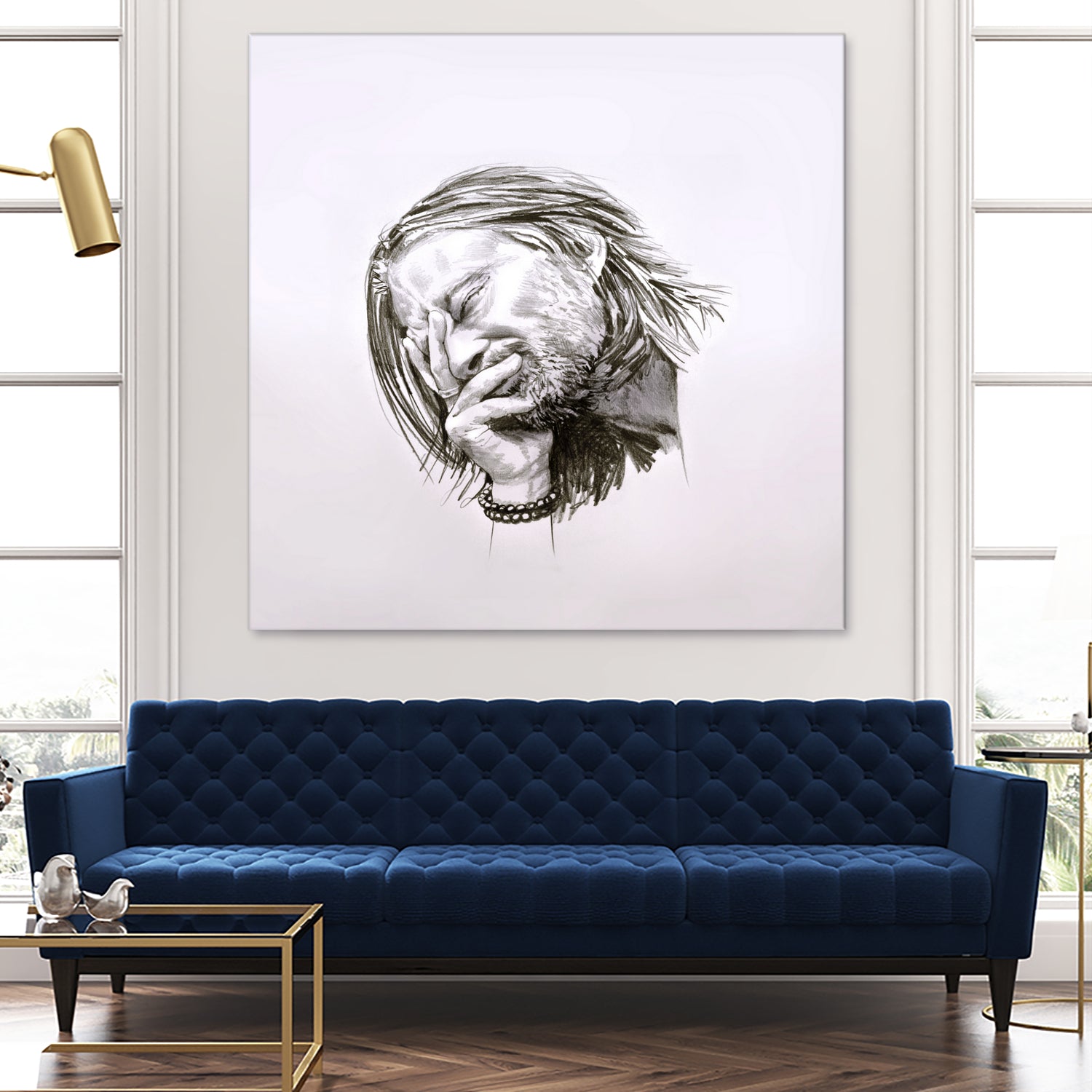 Thom Yorke by Raquel García Maciá on GIANT ART - white mixed media