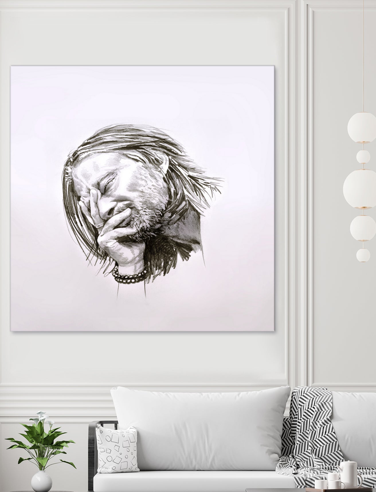 Thom Yorke by Raquel García Maciá on GIANT ART - white mixed media