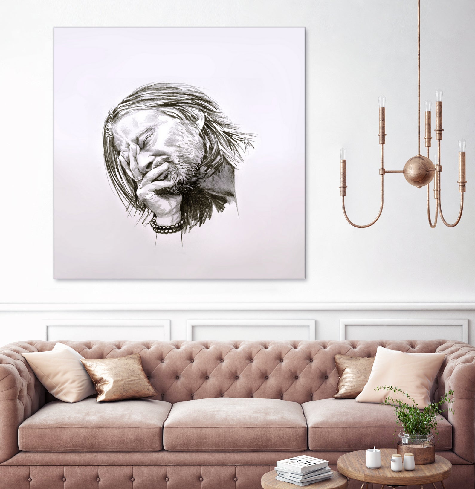 Thom Yorke by Raquel García Maciá on GIANT ART - white mixed media