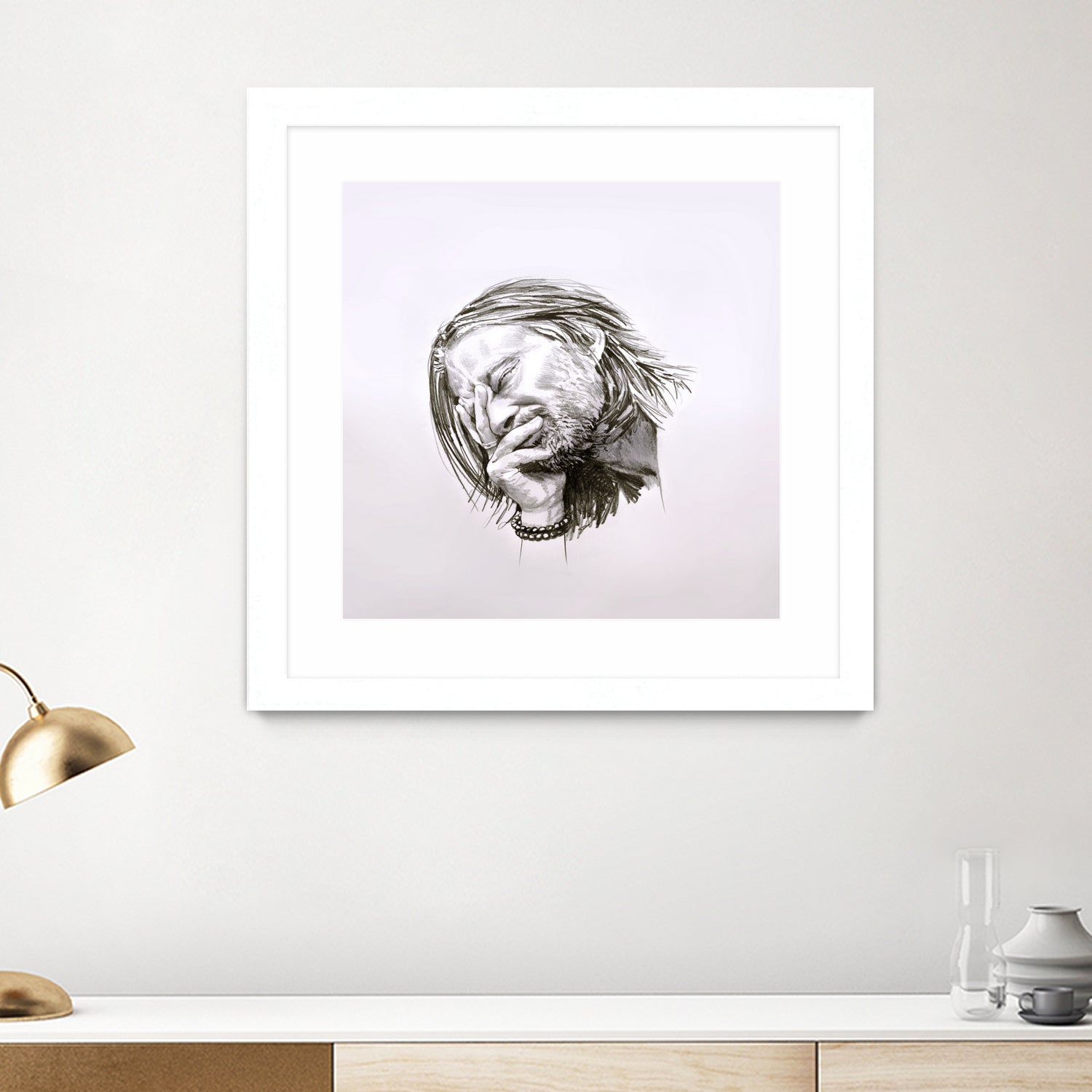 Thom Yorke by Raquel García Maciá on GIANT ART - white mixed media