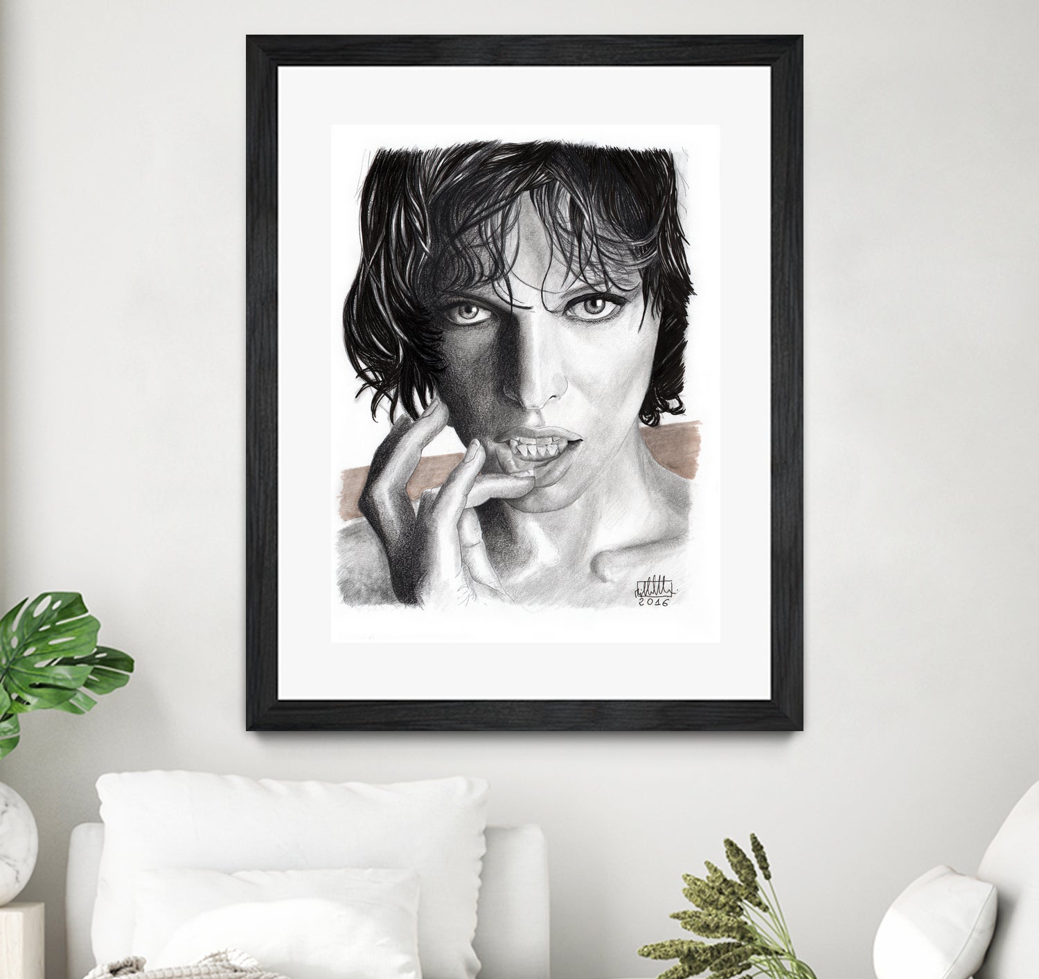 Milla Jovovich by Michele Amadesi on GIANT ART - black mixed media