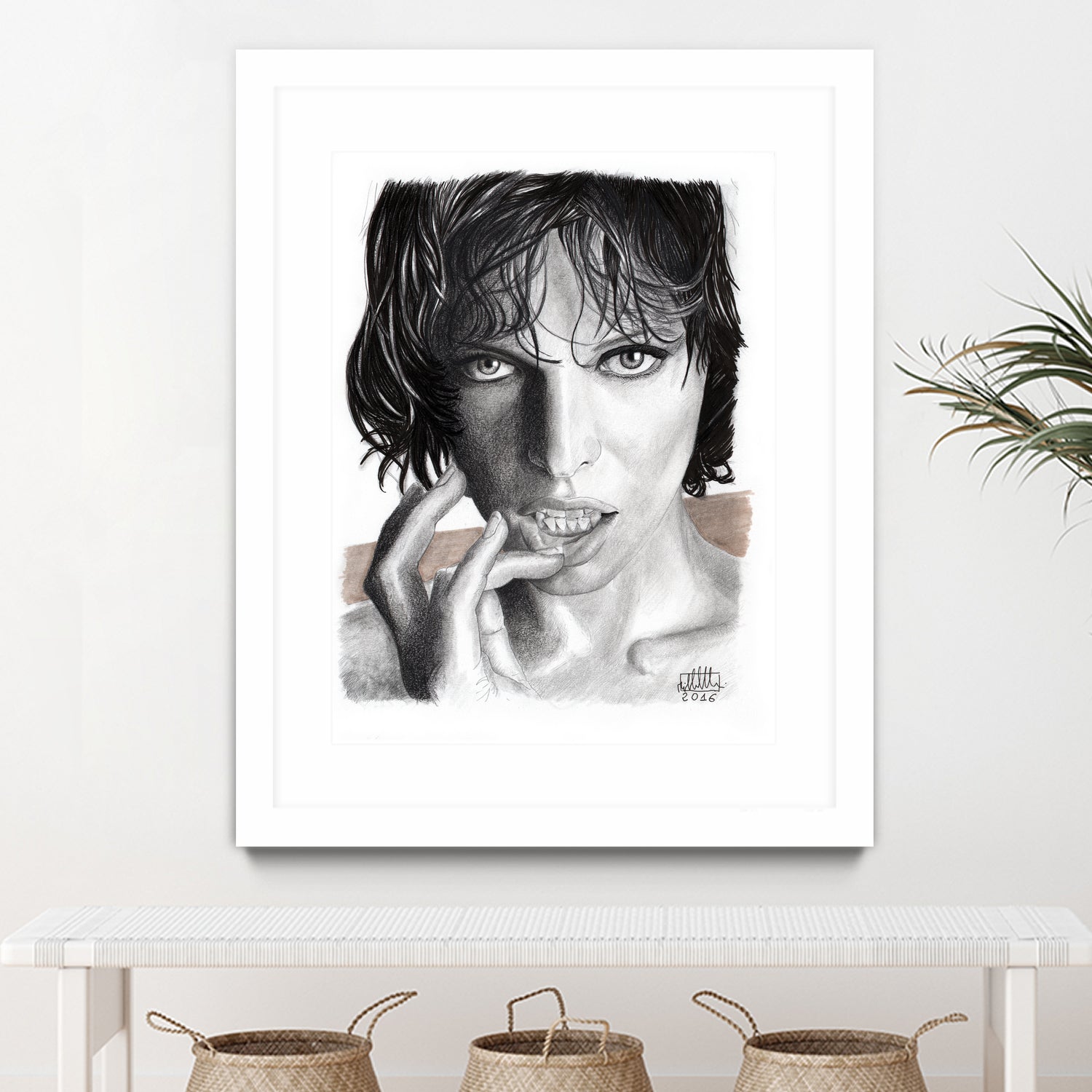 Milla Jovovich by Michele Amadesi on GIANT ART - black mixed media