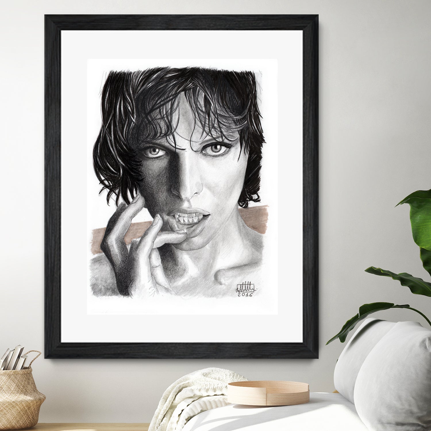 Milla Jovovich by Michele Amadesi on GIANT ART - black mixed media