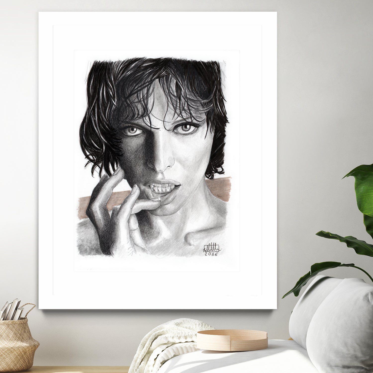 Milla Jovovich by Michele Amadesi on GIANT ART - black mixed media