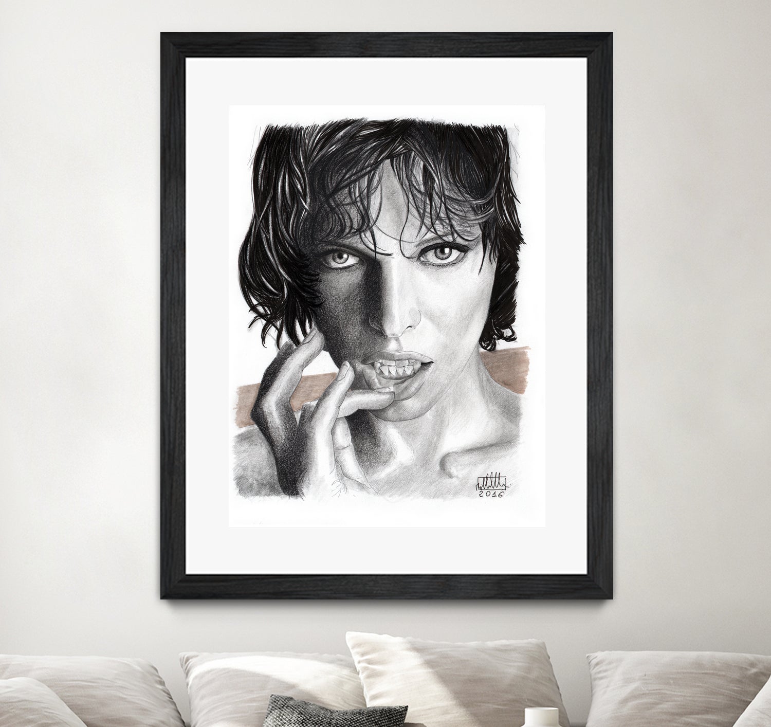 Milla Jovovich by Michele Amadesi on GIANT ART - black mixed media