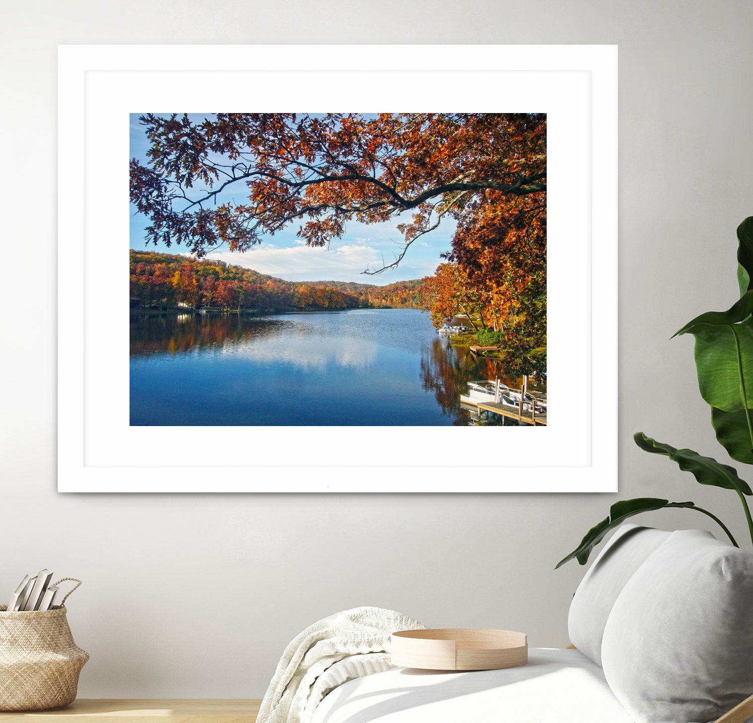 Lake Killarney in Autumn Beauty by Susan Kline on GIANT ART - blue photo illustration