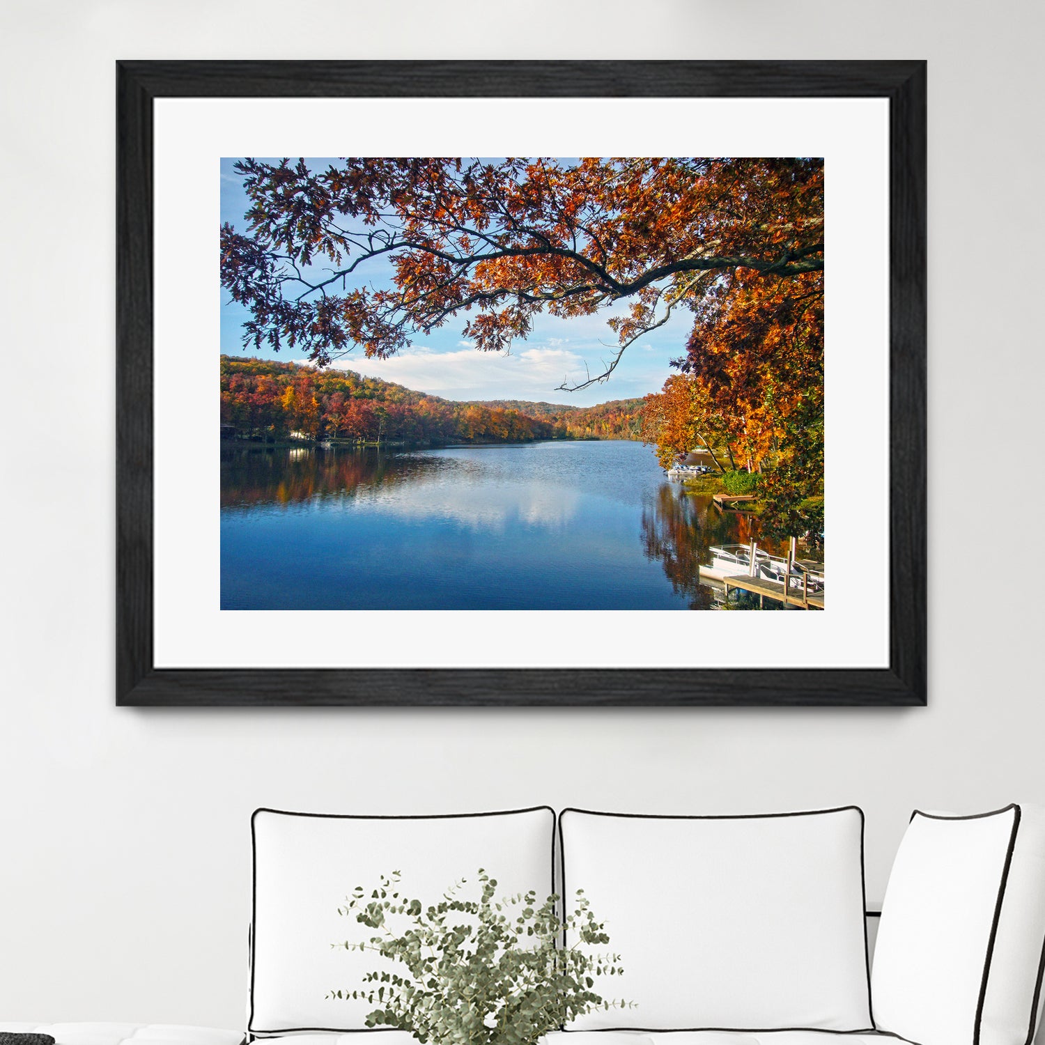 Lake Killarney in Autumn Beauty by Susan Kline on GIANT ART - blue photo illustration