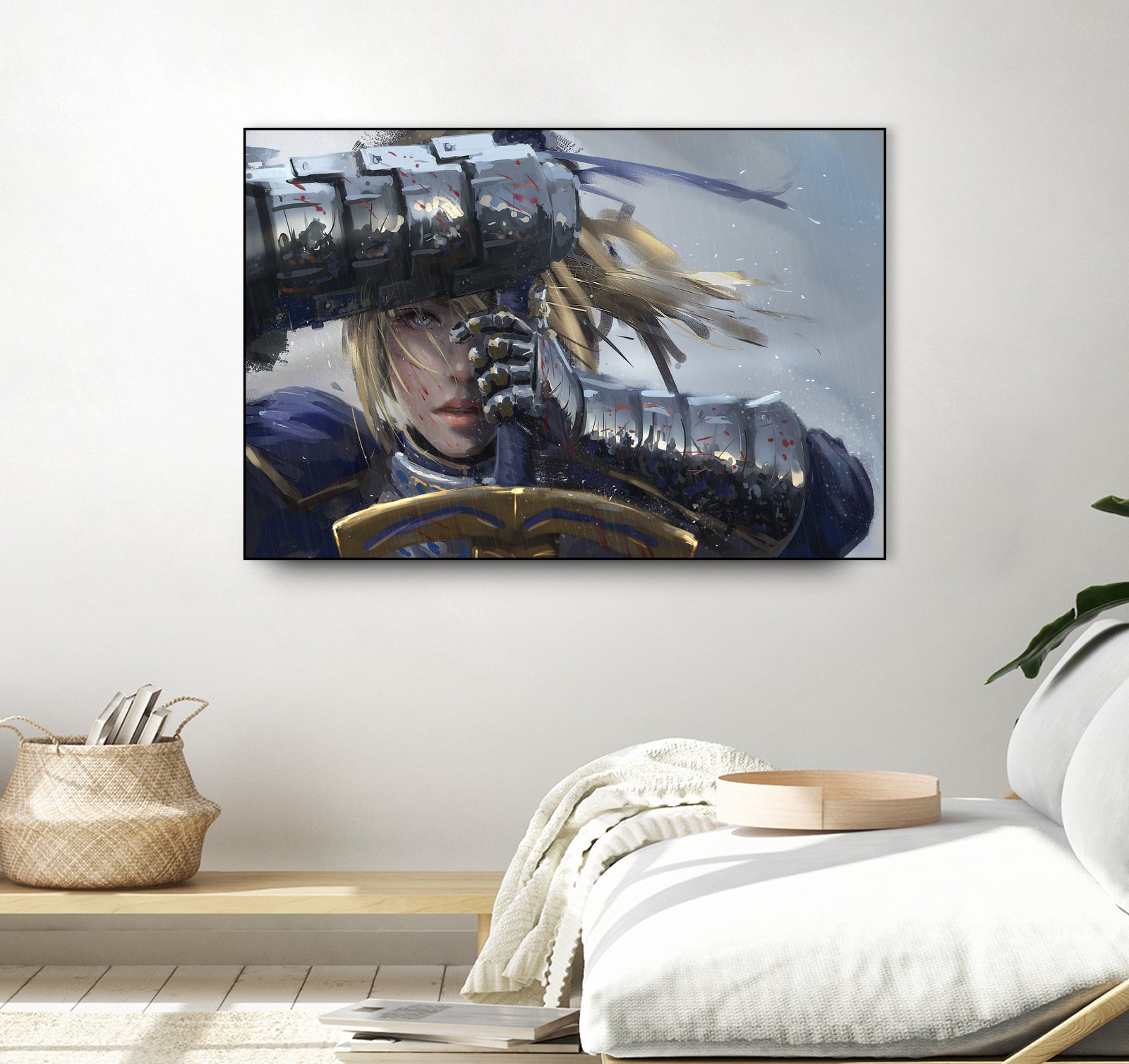 Saber by Ling Wang on GIANT ART - blue digital painting