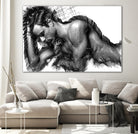 Male Pose 1416 by Rafael Salazar on GIANT ART - black digital painting