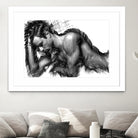 Male Pose 1416 by Rafael Salazar on GIANT ART - black digital painting