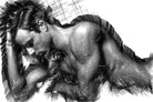 Male Pose 1416 by Rafael Salazar on GIANT ART - black digital painting