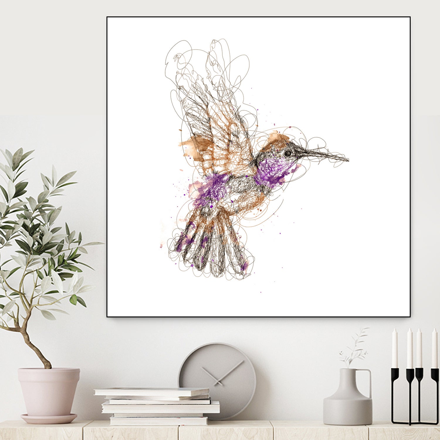 hummingbird by mohammad isman on GIANT ART - white digital painting