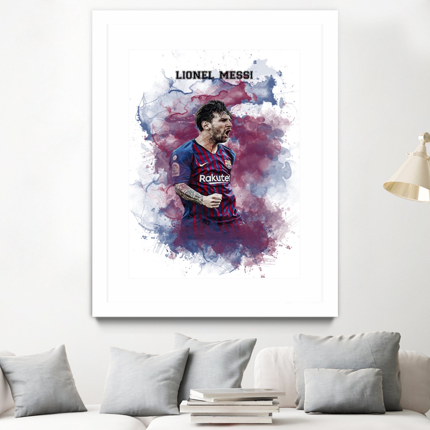 Lionel Messi Watercolor by Septiyan Nugroho on GIANT ART - white digital painting