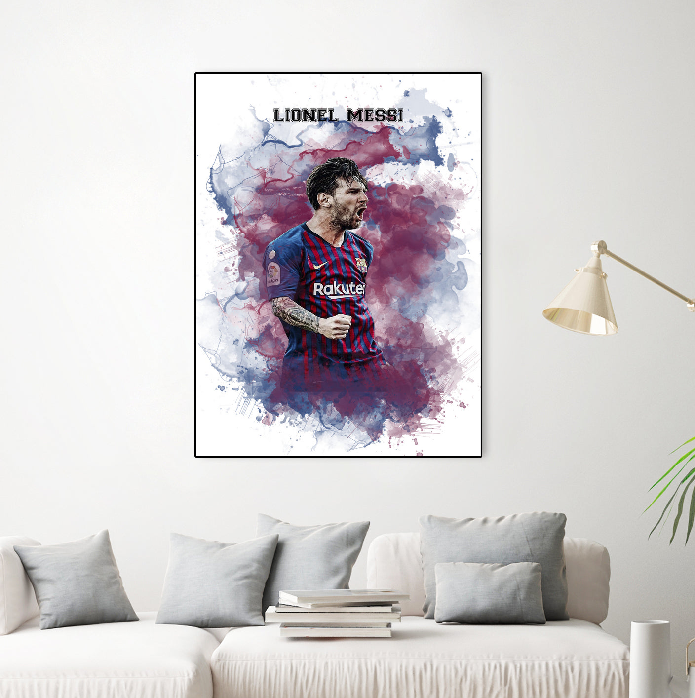 Lionel Messi Watercolor by Septiyan Nugroho on GIANT ART - white digital painting