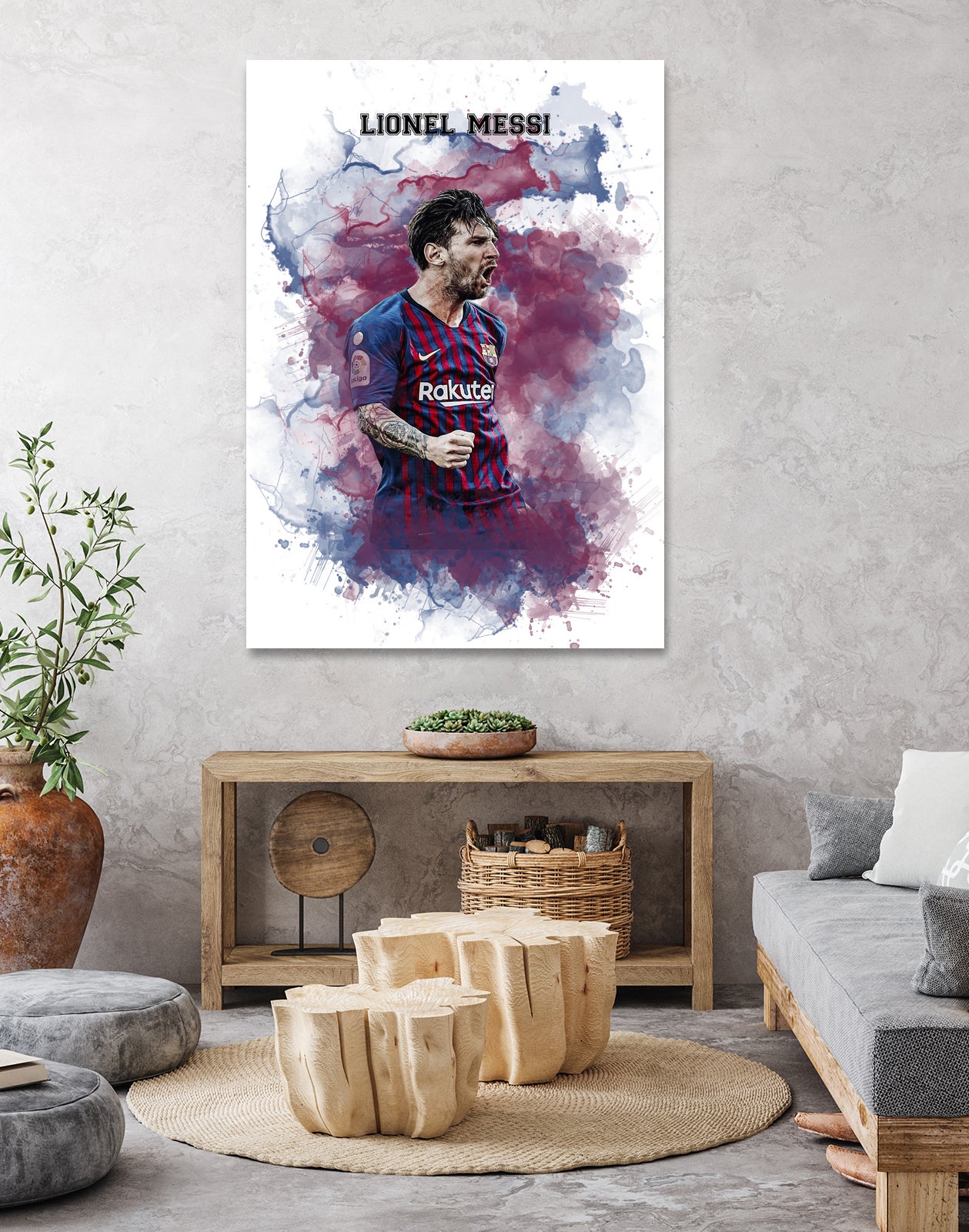 Lionel Messi Watercolor by Septiyan Nugroho on GIANT ART - white digital painting