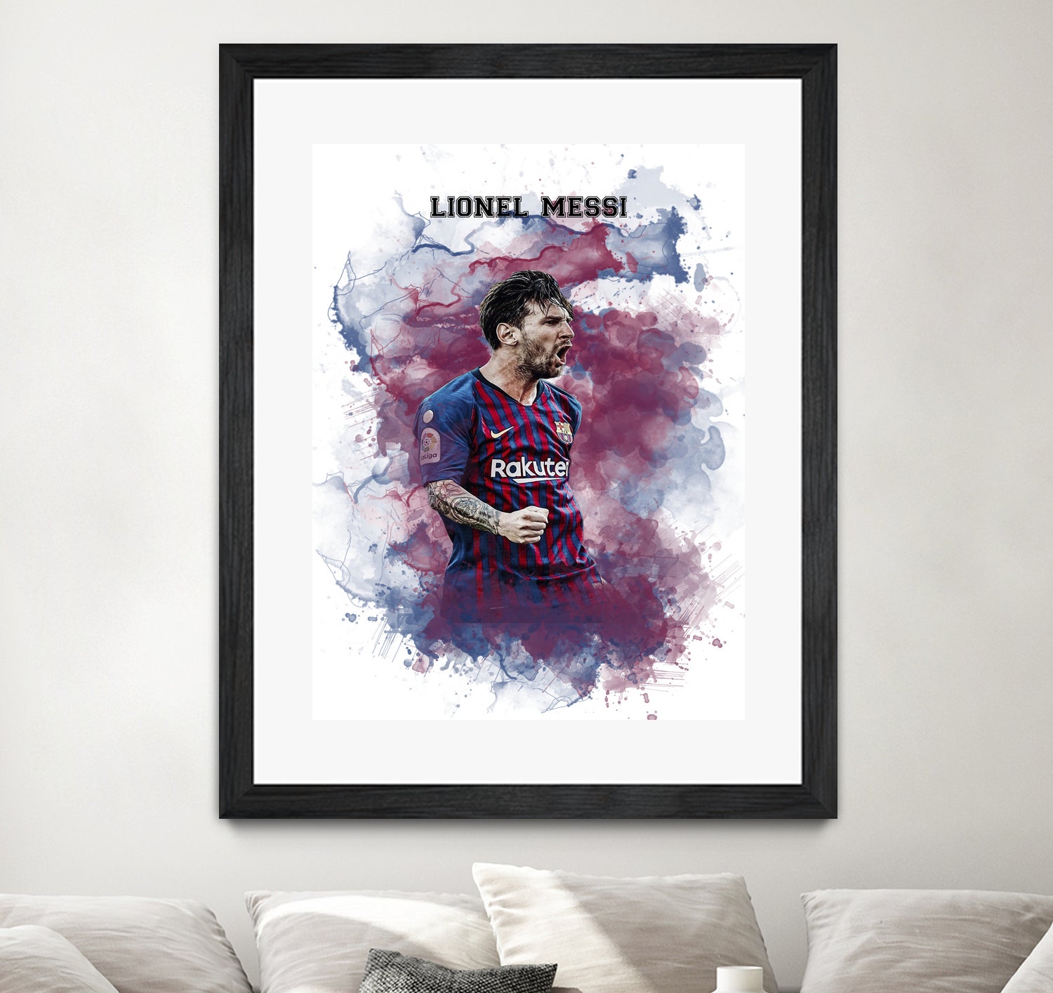 Lionel Messi Watercolor by Septiyan Nugroho on GIANT ART - white digital painting