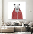 Sporty lion by Solti Balázs on GIANT ART - red digital painting