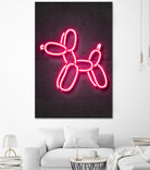 Balloon dog by Octavian Mihai Mielu on GIANT ART - pink 3d art