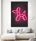 Balloon dog by Octavian Mihai Mielu on GIANT ART - pink 3d art