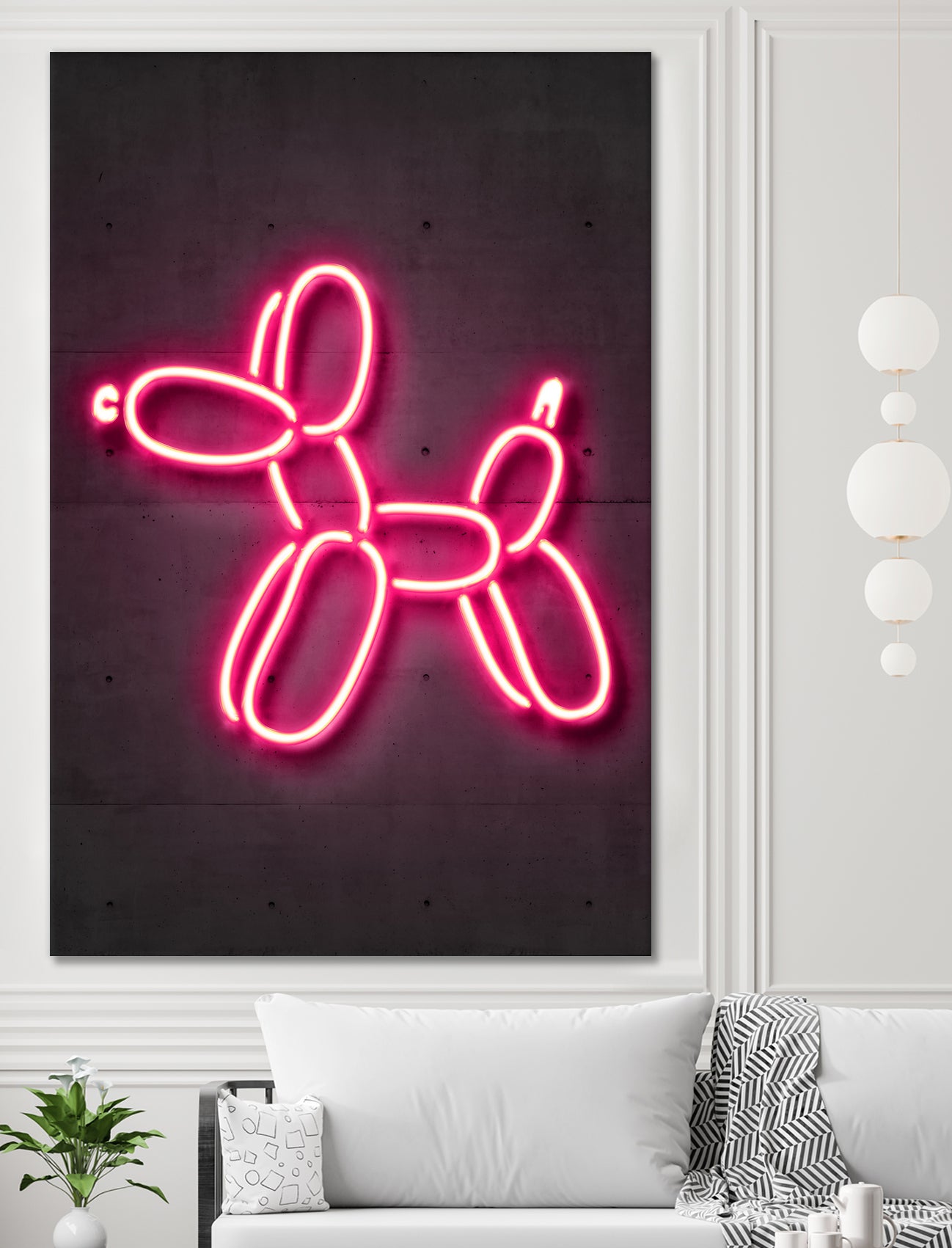 Balloon dog by Octavian Mihai Mielu on GIANT ART - pink 3d art