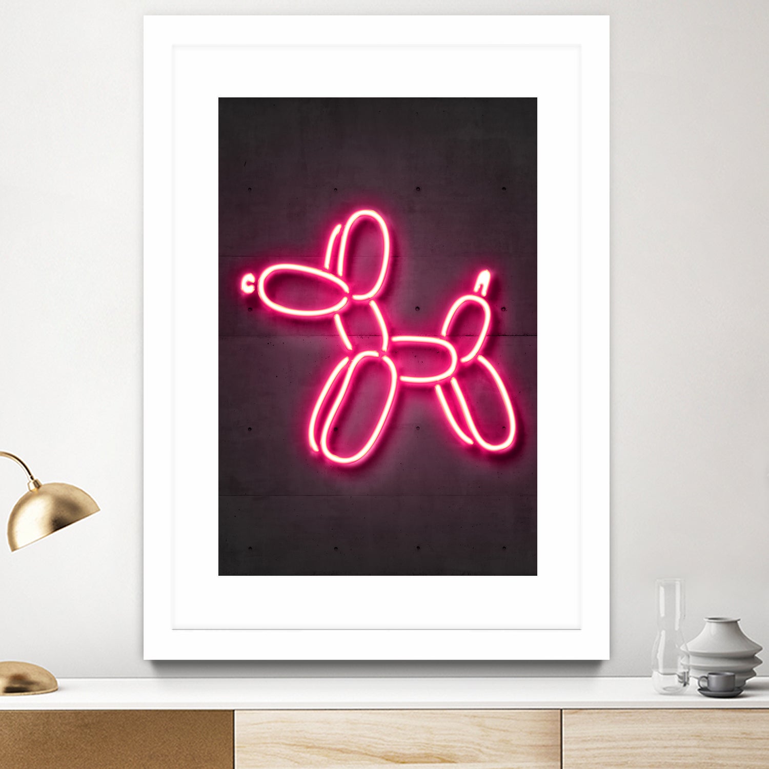 Balloon dog by Octavian Mihai Mielu on GIANT ART - pink 3d art