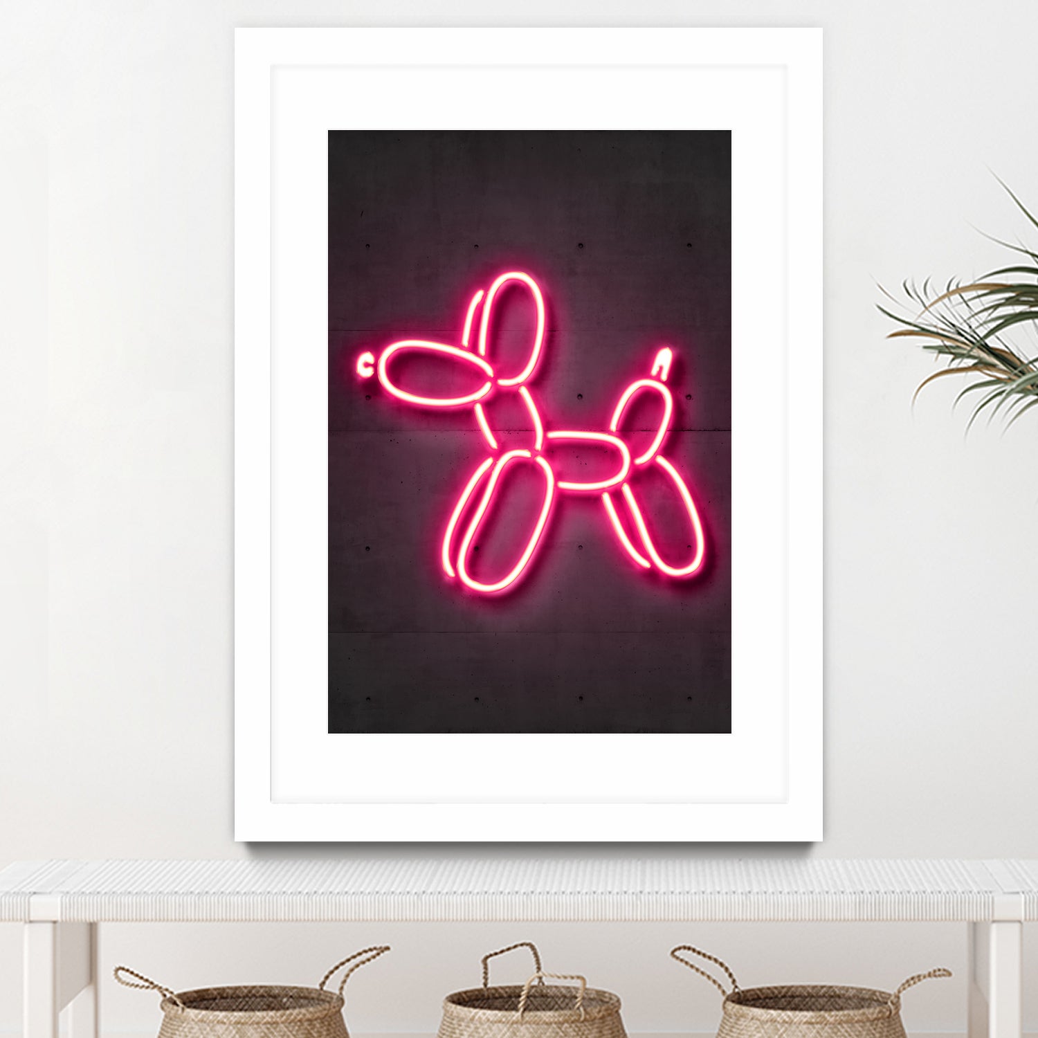 Balloon dog by Octavian Mihai Mielu on GIANT ART - pink 3d art