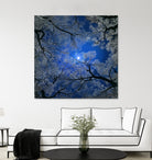 Moonlight Trees by Igor Zenin on GIANT ART - blue digital painting