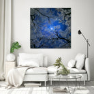 Moonlight Trees by Igor Zenin on GIANT ART - blue digital painting