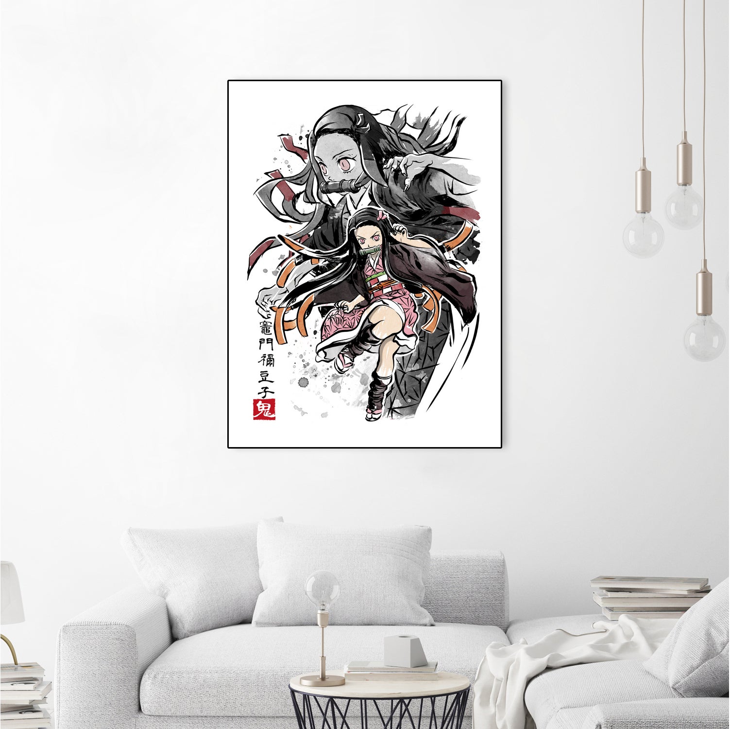 Demon Nezuko sumi-e by Antonio Camarena on GIANT ART - white digital painting